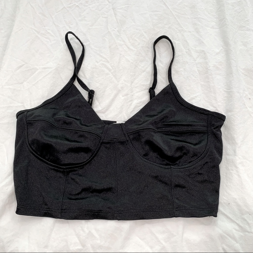 🥂Garage Satin Corset Top